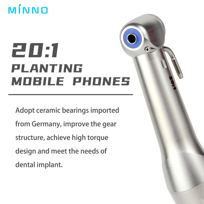 CA-520-2 সার্জিক্যাল হ্যান্ডপিস 20/1 limplant Contra Angle External Water Spray Low Speed Handpiece Without LED Colors